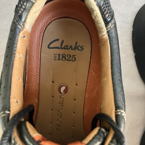 Clarks Unstructured Mens Shoes Oxfords Size 8 Brown Genuine Leather Comfort - Picture 5 of 10